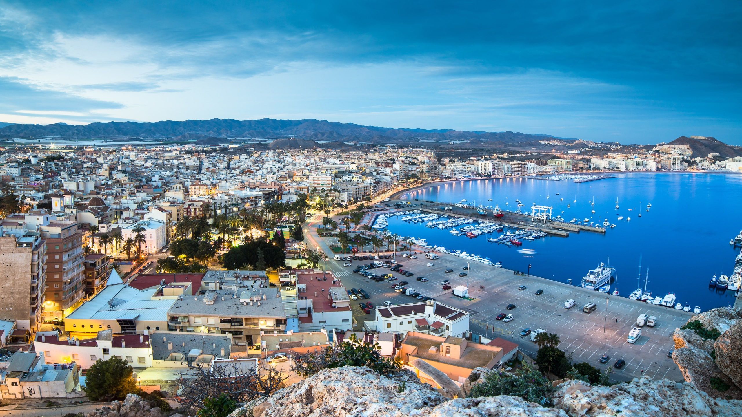 Panoramic view of Murcia town in Spain