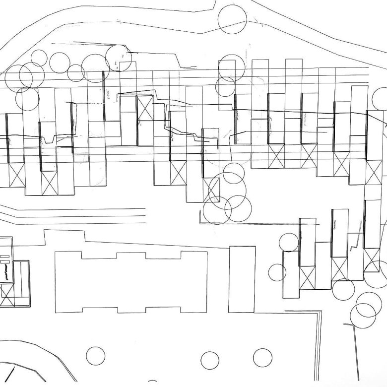 Plan d'implantation du site du Balneario à Aigües