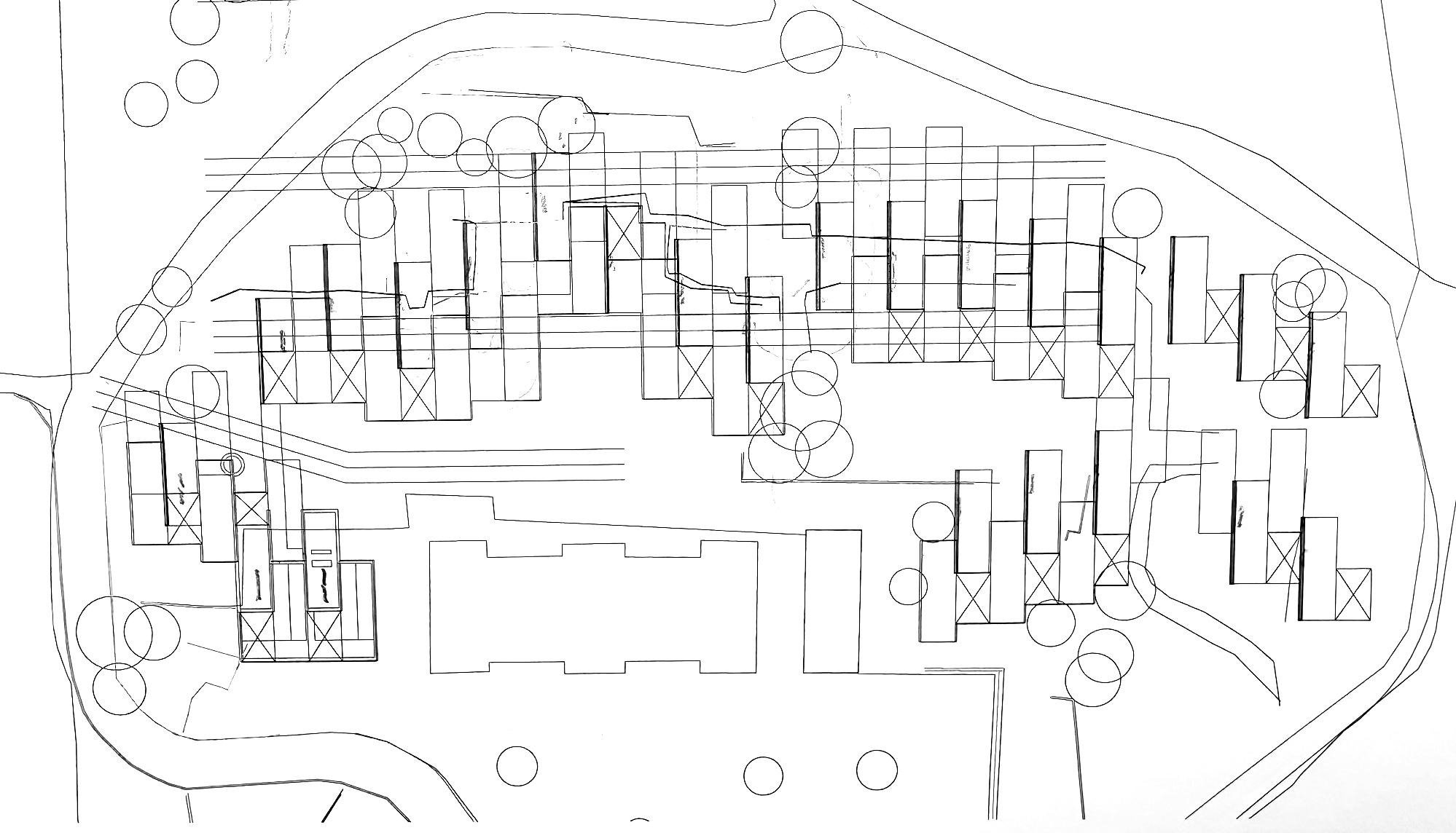 Plan d'implantation du site du Balneario à Aigües
