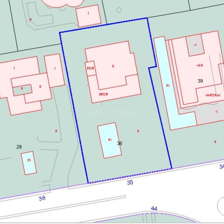 Luxury villa for sale in Benidorm Coblanca – cadastral plan