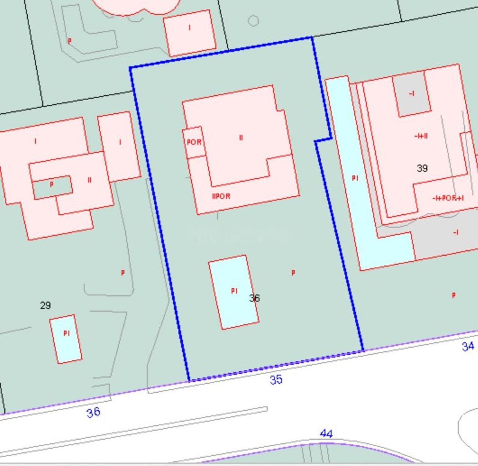 Luxury villa for sale in Benidorm Coblanca – cadastral plan