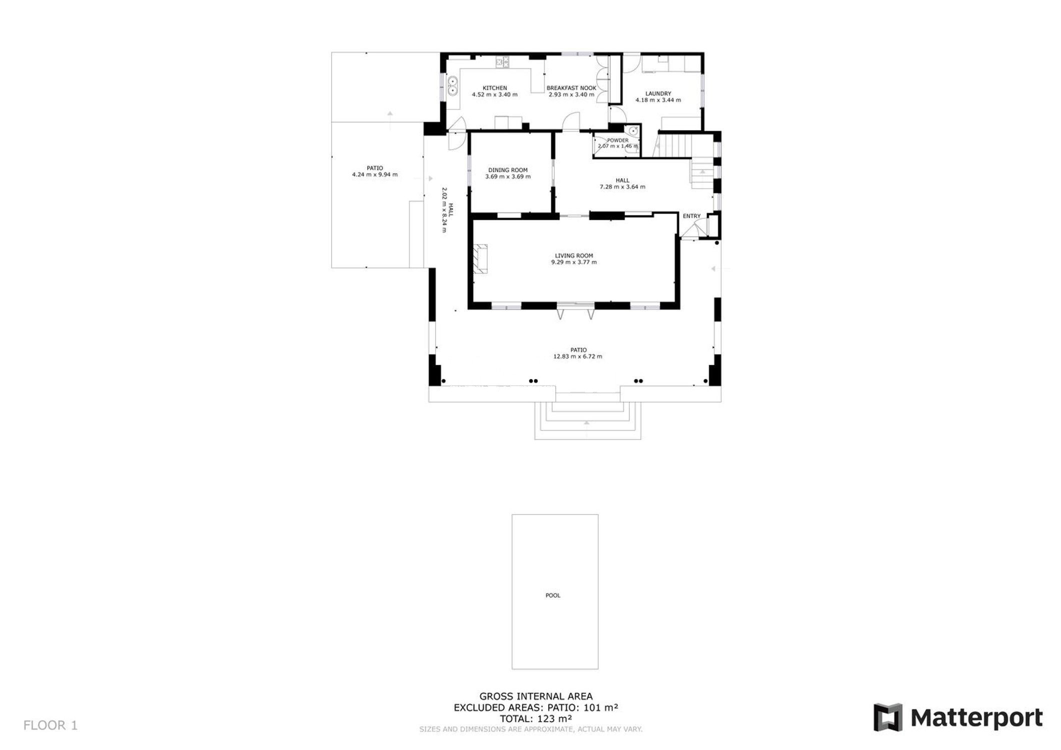 Luxury villa for sale in Benidorm Coblanca – ground floor plan